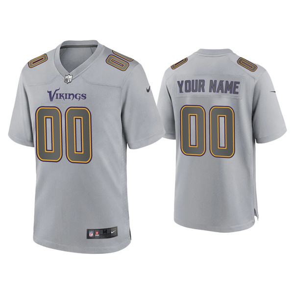 Men's Minnesota Vikings Active Player Custom Grey Atmosphere Fashion Stitched Game Jersey Men's Minnesota Vikings Active Player Custom Grey Atmosphere Fashion Stitched Game Jersey